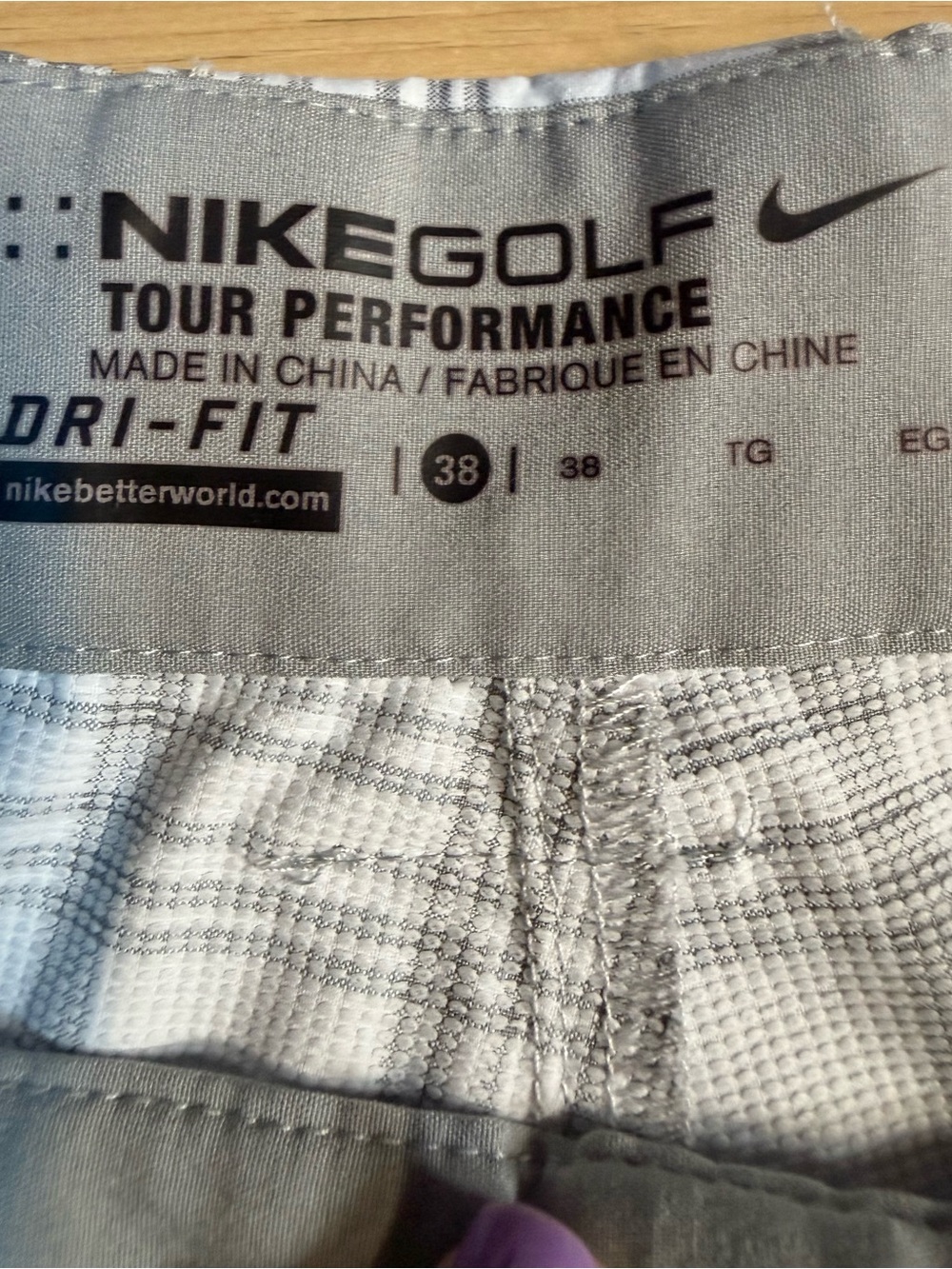 Nike Men’s Dri-FIT Tour Performance Shorts — Light Gray